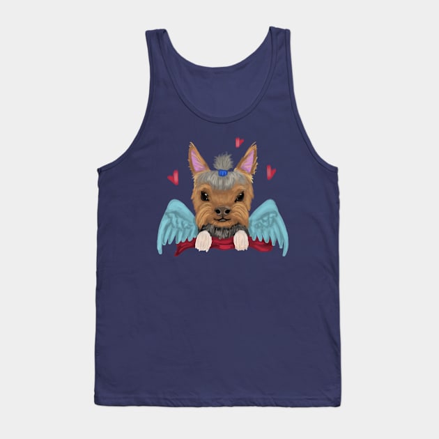 Angel yorkie Tank Top by Antiope